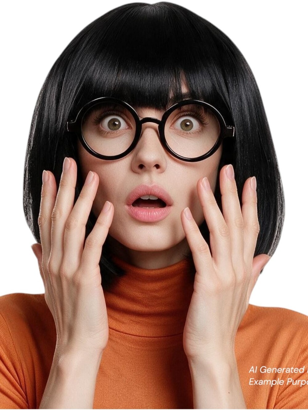 Velma Scooby Doo Inspired Wig And Glasses, New